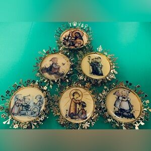RARE 24K Gold Hummel Christmas Ornaments 
Set of 6 “price is firm”